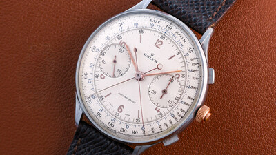 One of only 9 publicly recorded, the Reference 4113 remains the sole split-seconds chronograph wristwatch manufactured by Rolex One of only 9 publicly recorded, the Reference 4113 remains the sole split-seconds chronograph wristwatch manufactured by Rolex